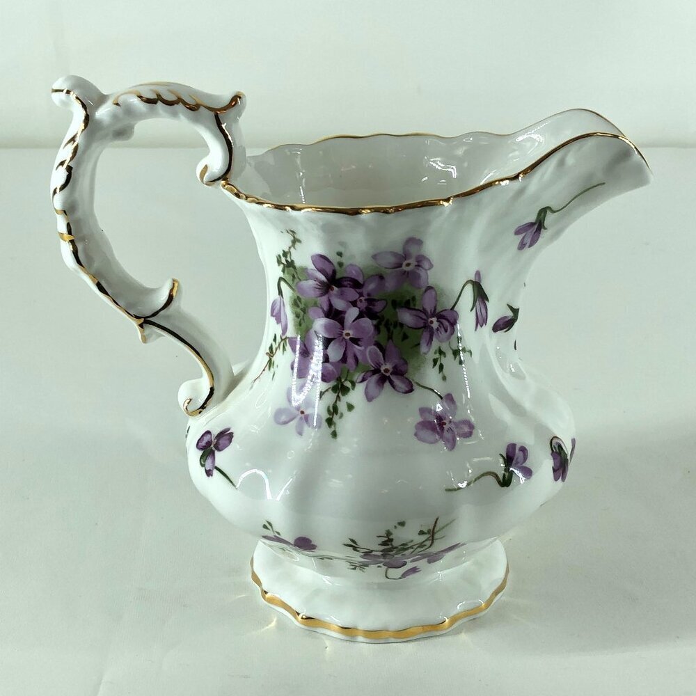 Hammersley Victorian Violets From England's Countryside Bone China Pitcher